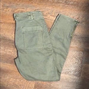 Lucky brand green cargo skinny jeans